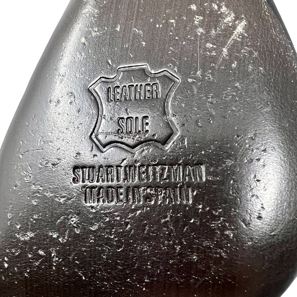 Stuart Weitzman women's black leather point toe pumps size 8 wide - Picture 13 of 16